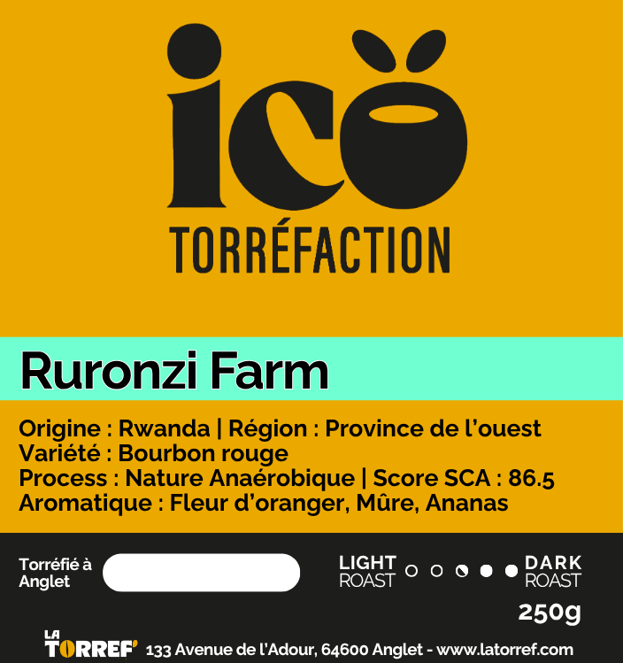 Étiquette Icö Ruronzi Farm - Rwanda 250g