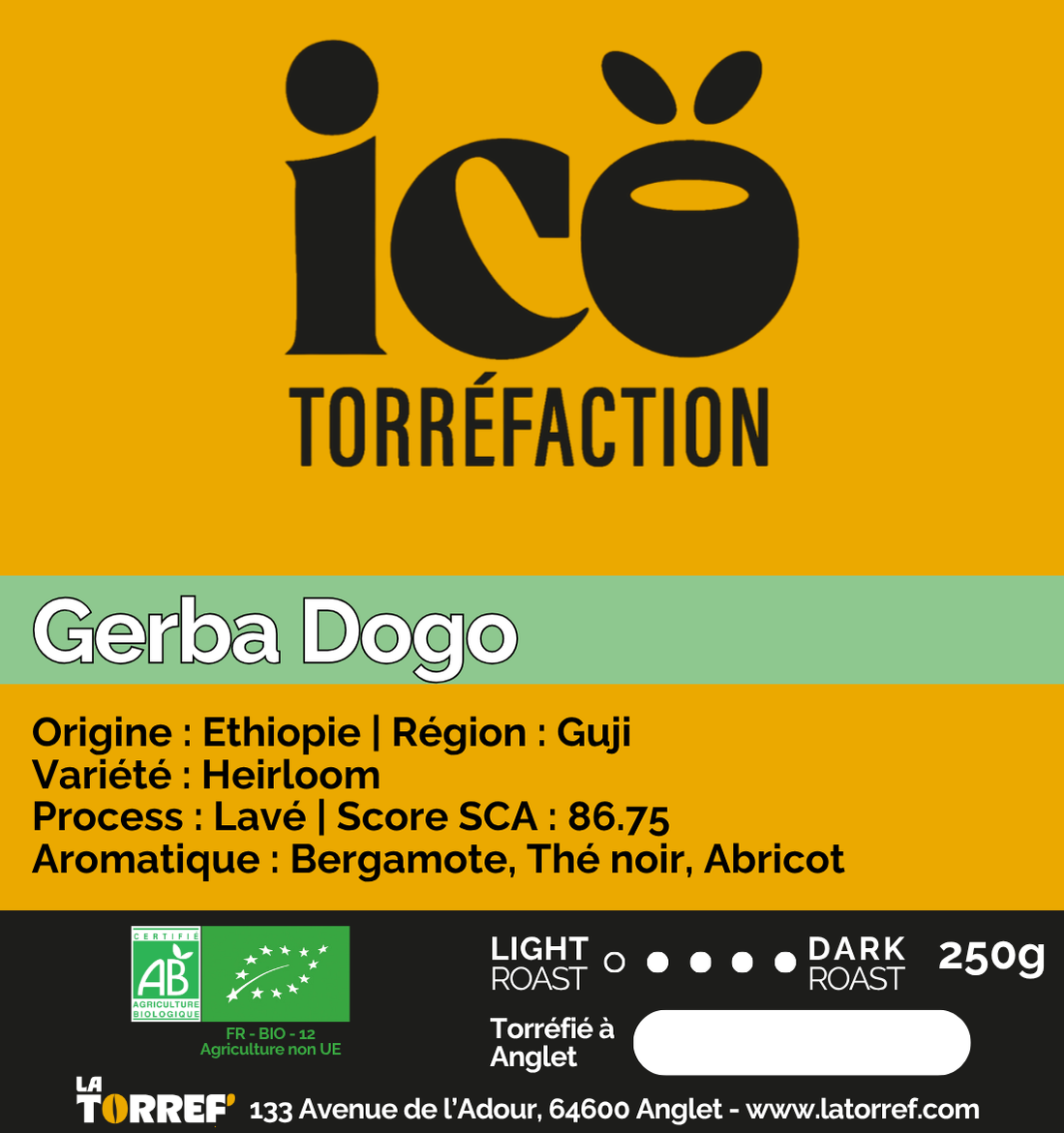 Gerba Dogo - Ethiopie - Icö Torréfaction
