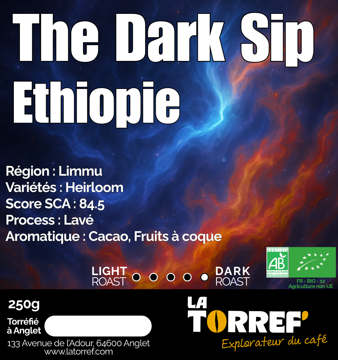 The Dark Sip - Ethiopie - Bio - Dark Roast